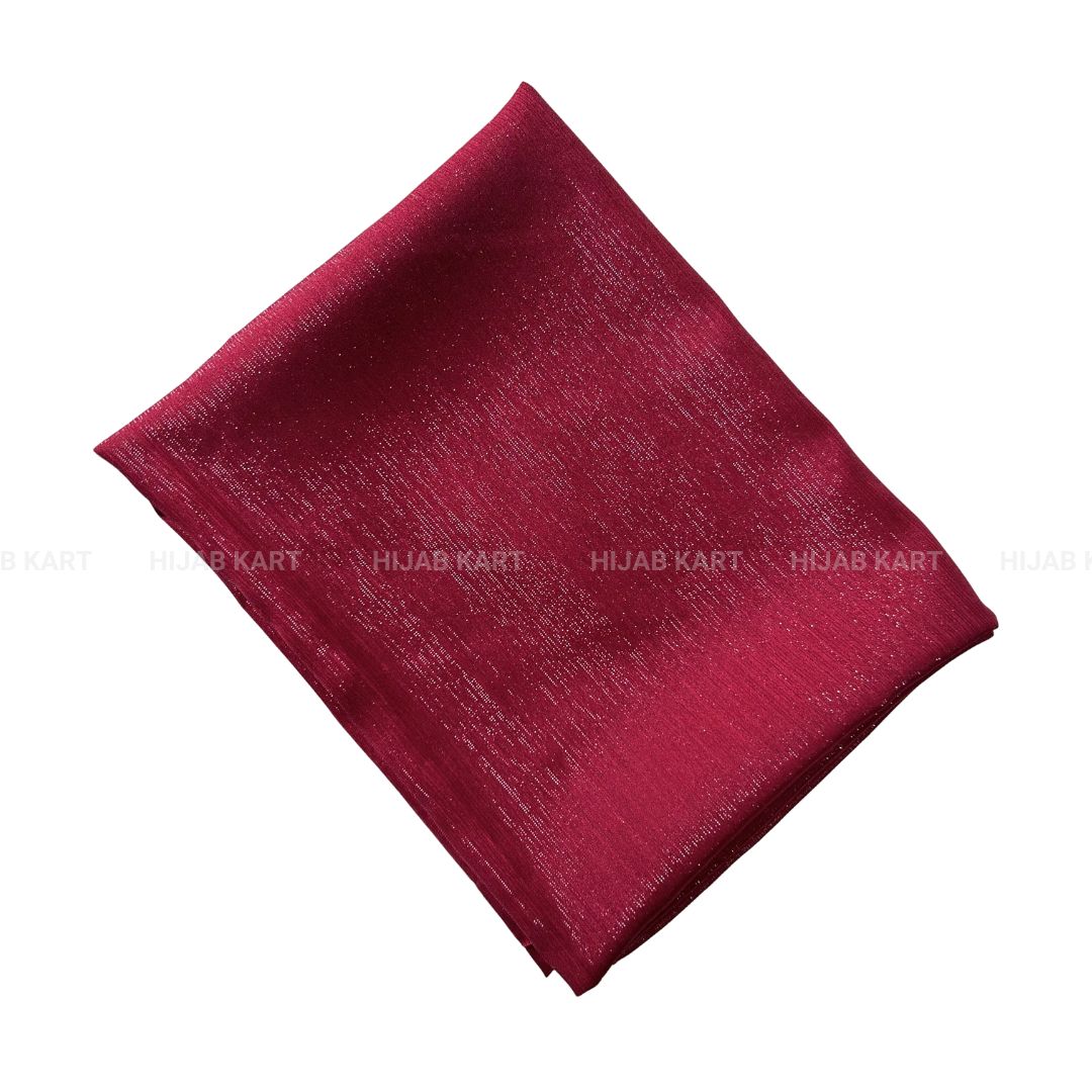 Red- Luxe Metallic Shimmer Georgette Hijab