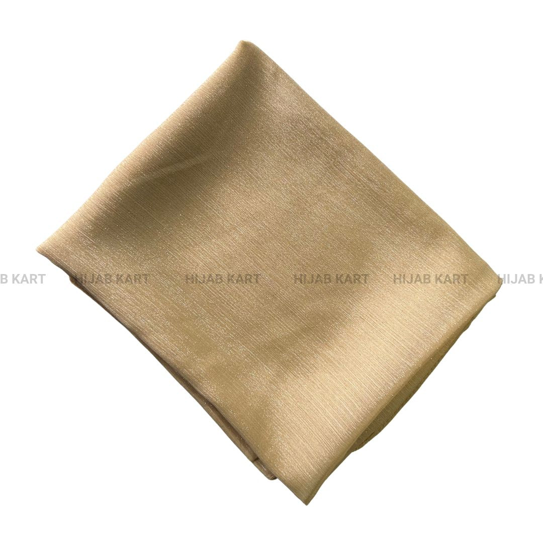 Pale Gold- Luxe Metallic Shimmer Georgette Hijab