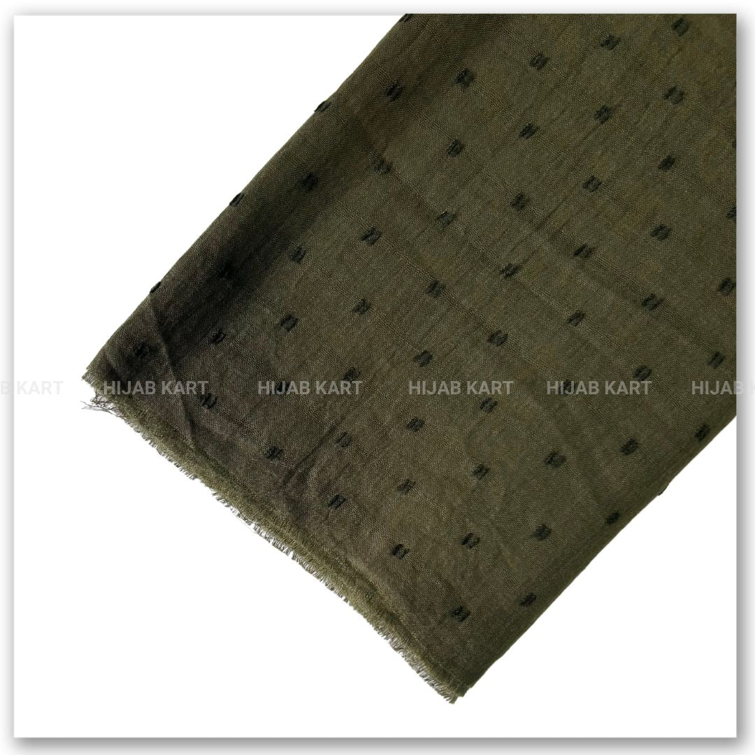 Olive Green Color Cotton Hijab | Softest Cotton Hijab Collection | Summer Hijab