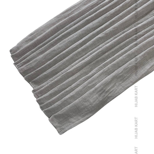 Light Grey-Textured cotton hijab