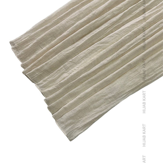 Blanched Almond-Textured cotton hijab