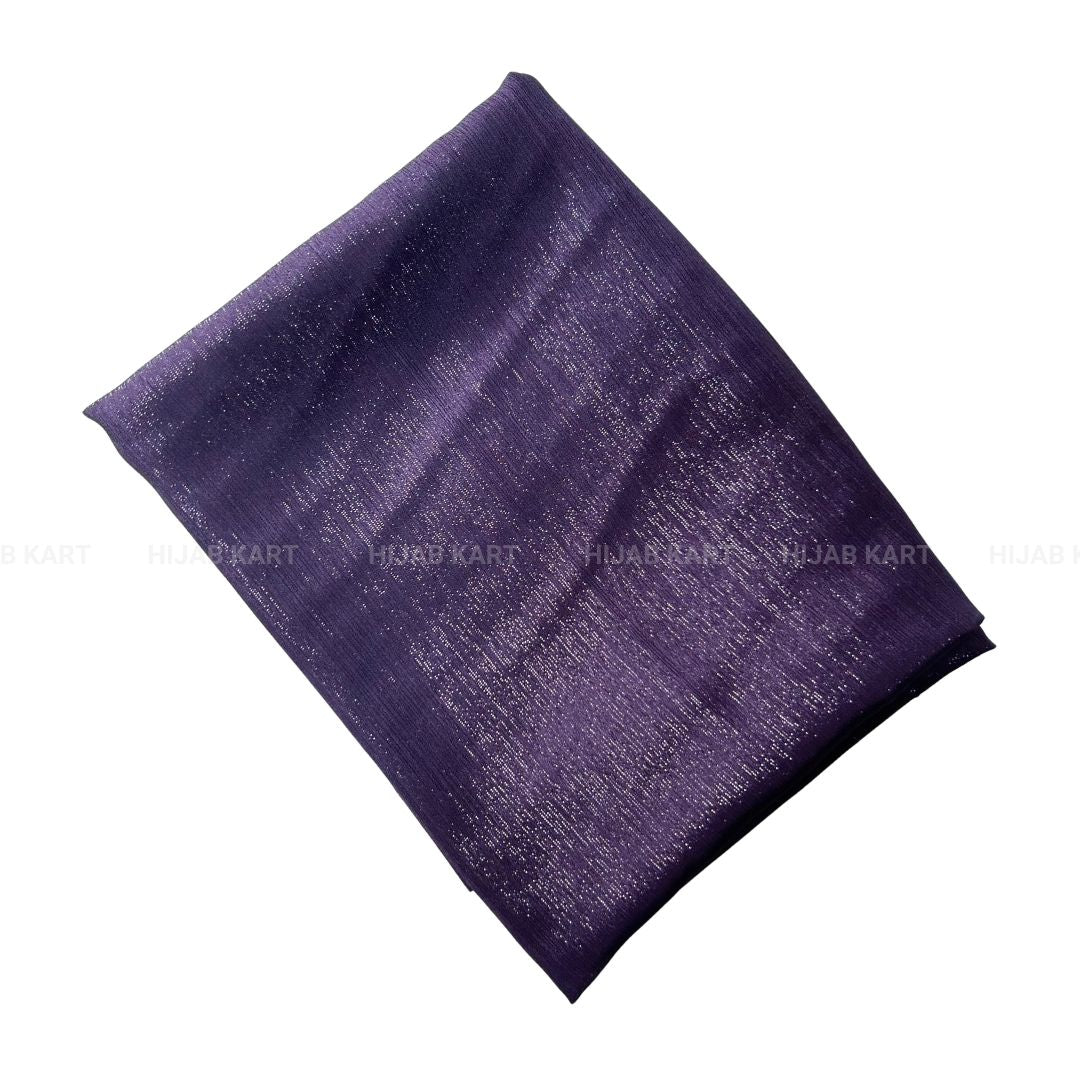 Eggplant - Luxe Metallic Shimmer Georgette Hijab