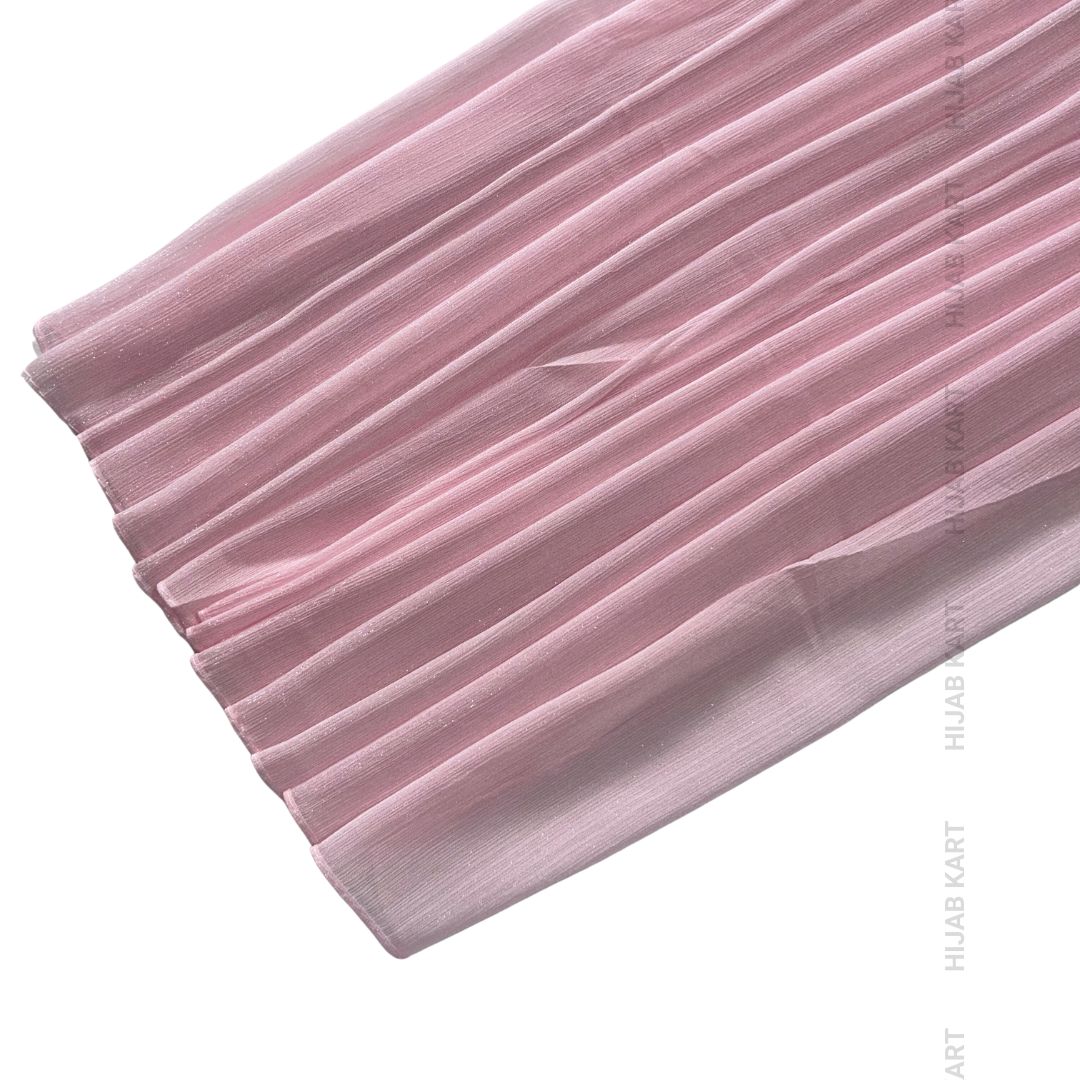 Flamingo Pink - Luxe Metallic Shimmer Georgette Hijab
