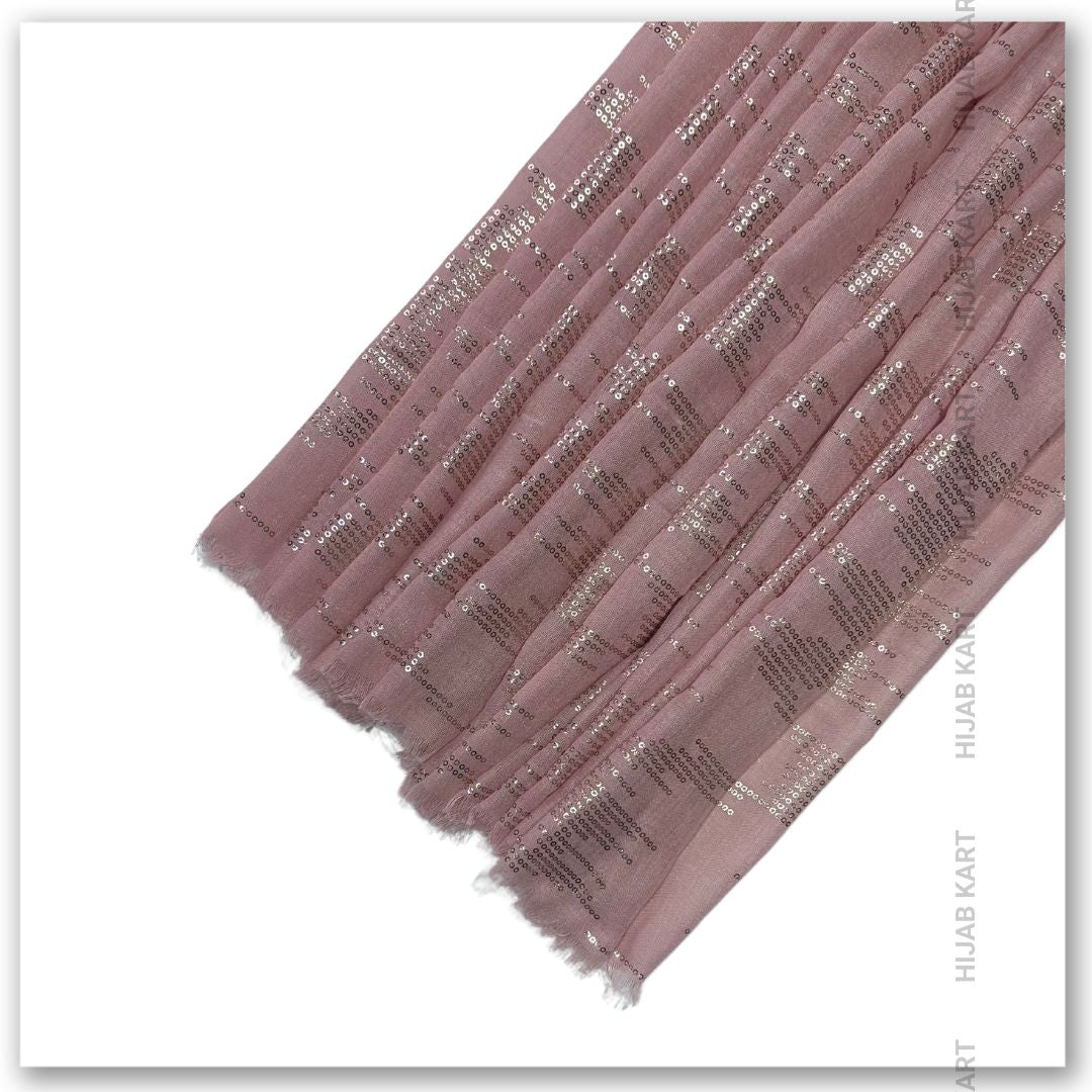 Foil Print Cotton Hijab | Cotton Hijab in Pink Color | Summer Hijab