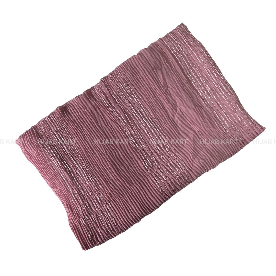 Pink- Georgette Crushed Sequins Hijab