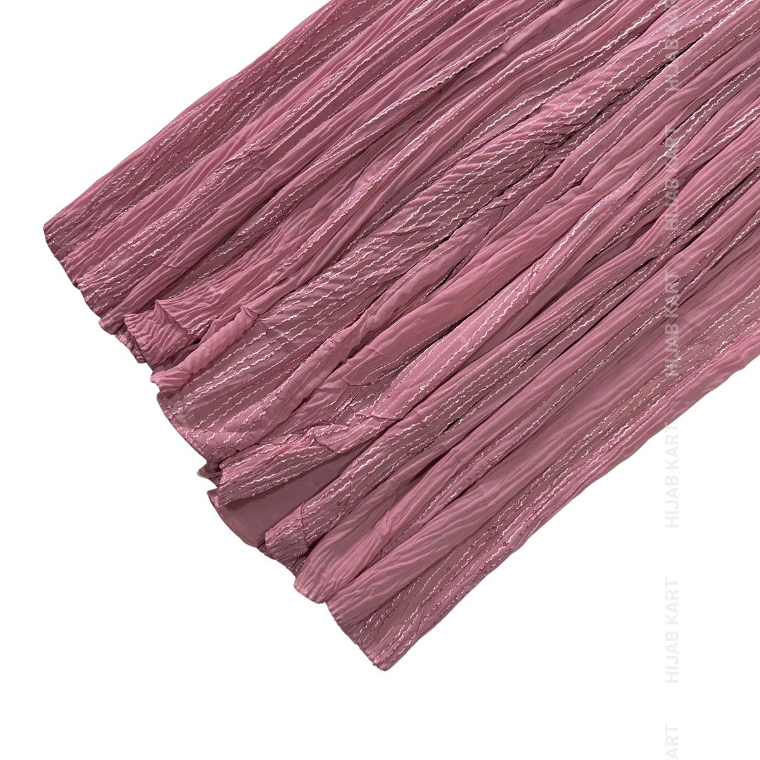 Pink- Georgette Crushed Sequins Hijab
