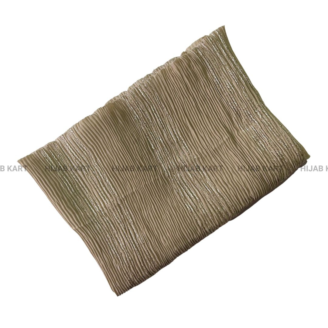 Cream- Georgette Crushed Sequins Hijab