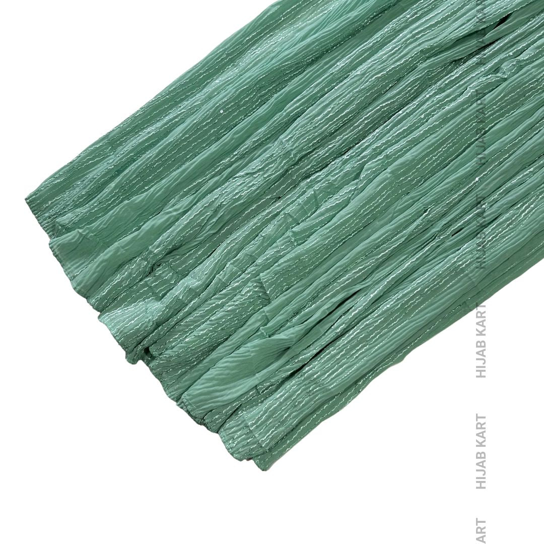 Sea Green- Georgette Crushed Sequins Hijab