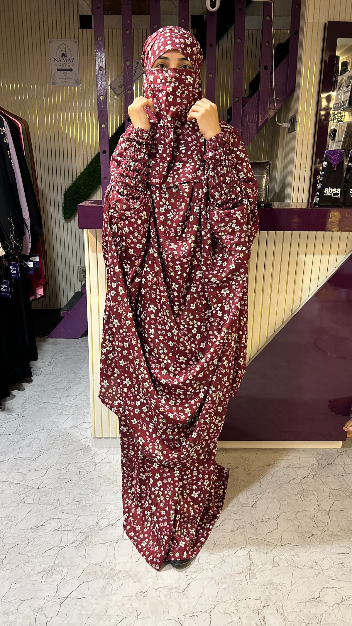 Mahira - Floral 3 Piece Jilbab Set