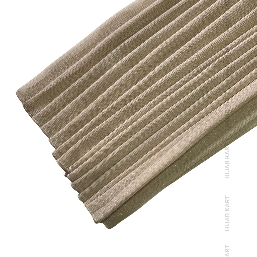Pastel Brown- Luxe Metallic Shimmer Georgette Hijab