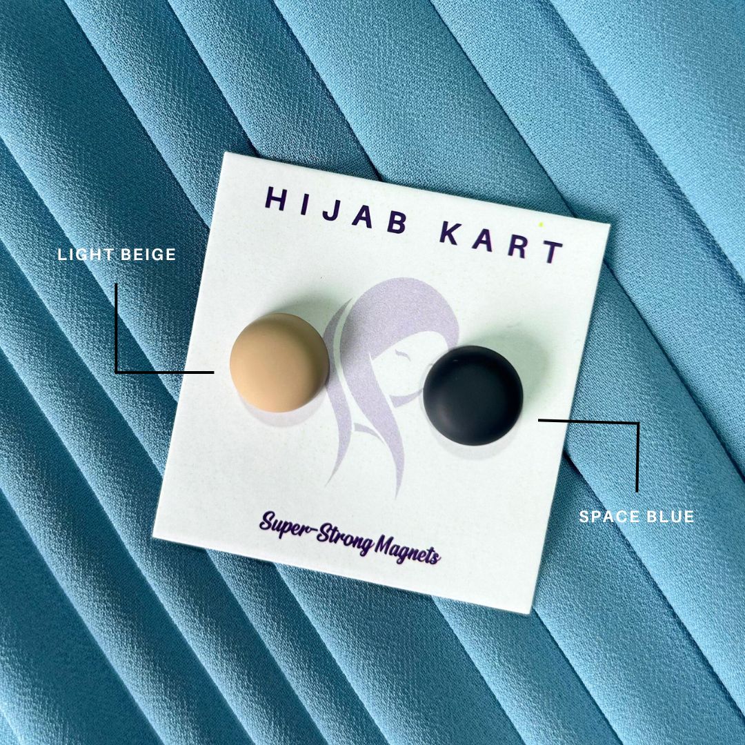 Super Strong Magnet Hijab Pins- Matte Round (Set of 2)