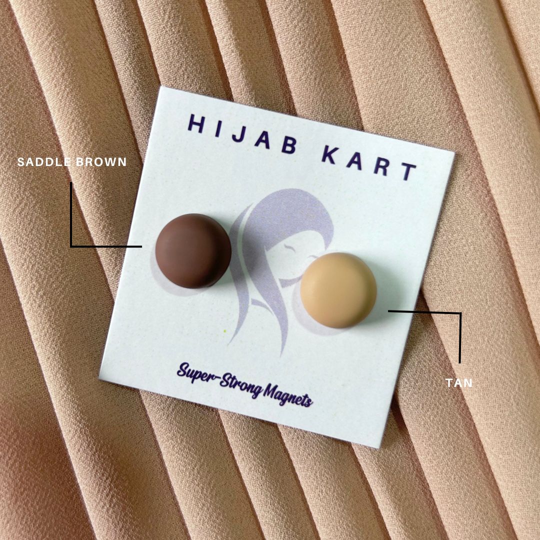 Super Strong Magnet Hijab Pins- Matte Round (Set of 2)