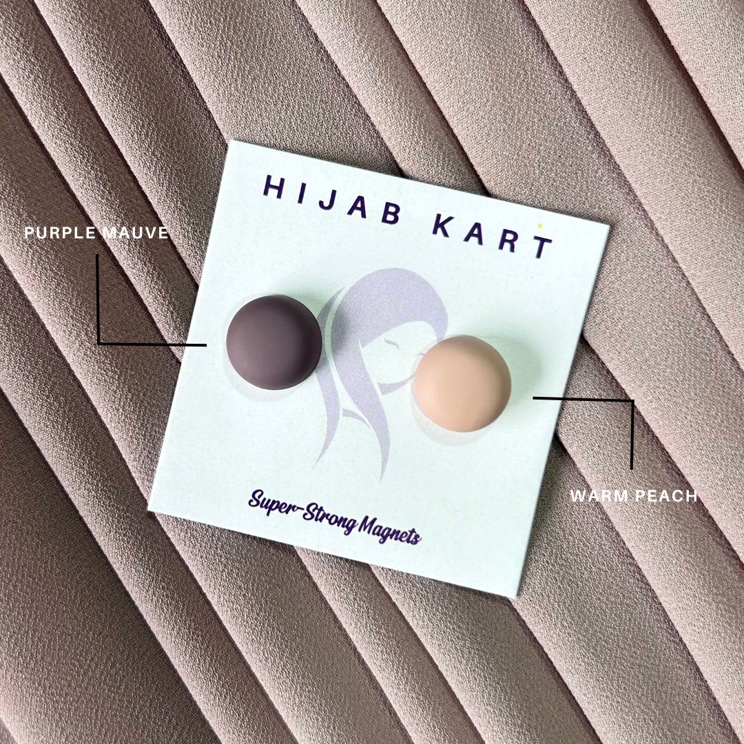 Super Strong Magnet Hijab Pins- Matte Round (Set of 2)