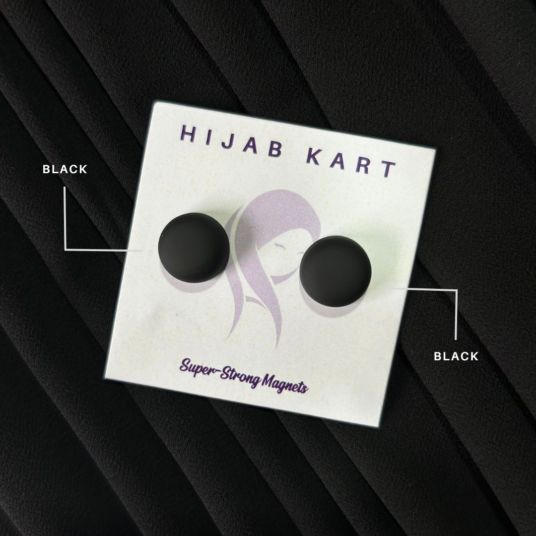 Super Strong Magnet Hijab Pins- Matte Round (Set of 2)