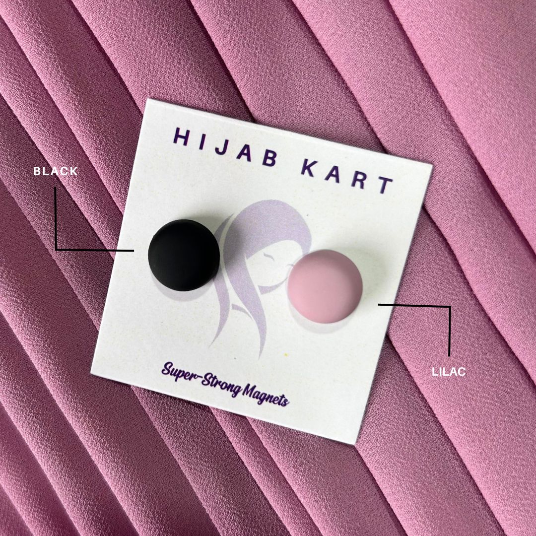 Super Strong Magnet Hijab Pins- Matte Round (Set of 2)