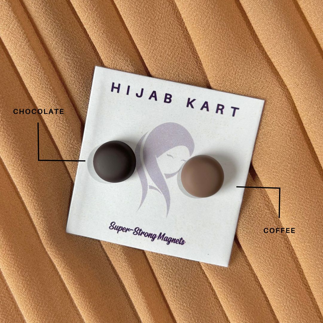 Super Strong Magnet Hijab Pins- Matte Round (Set of 2)