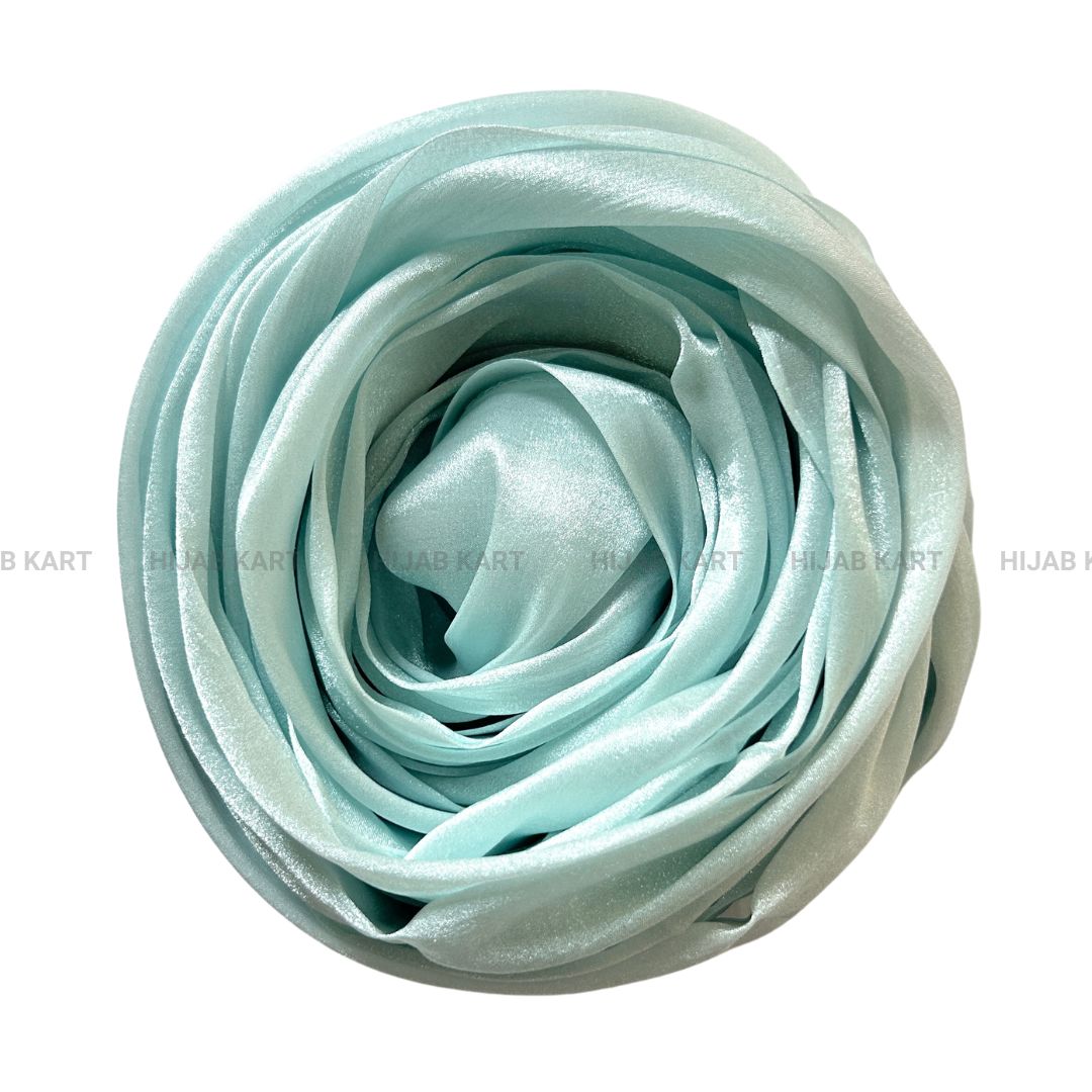 Mint- Organza Shimmer Crepe Hijab