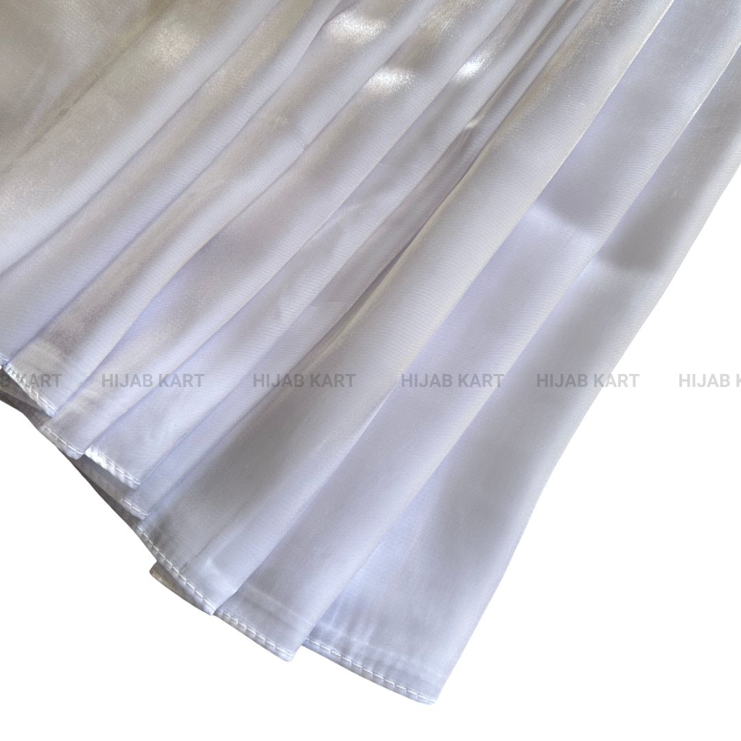 Frost White- 3D Organza Hijab