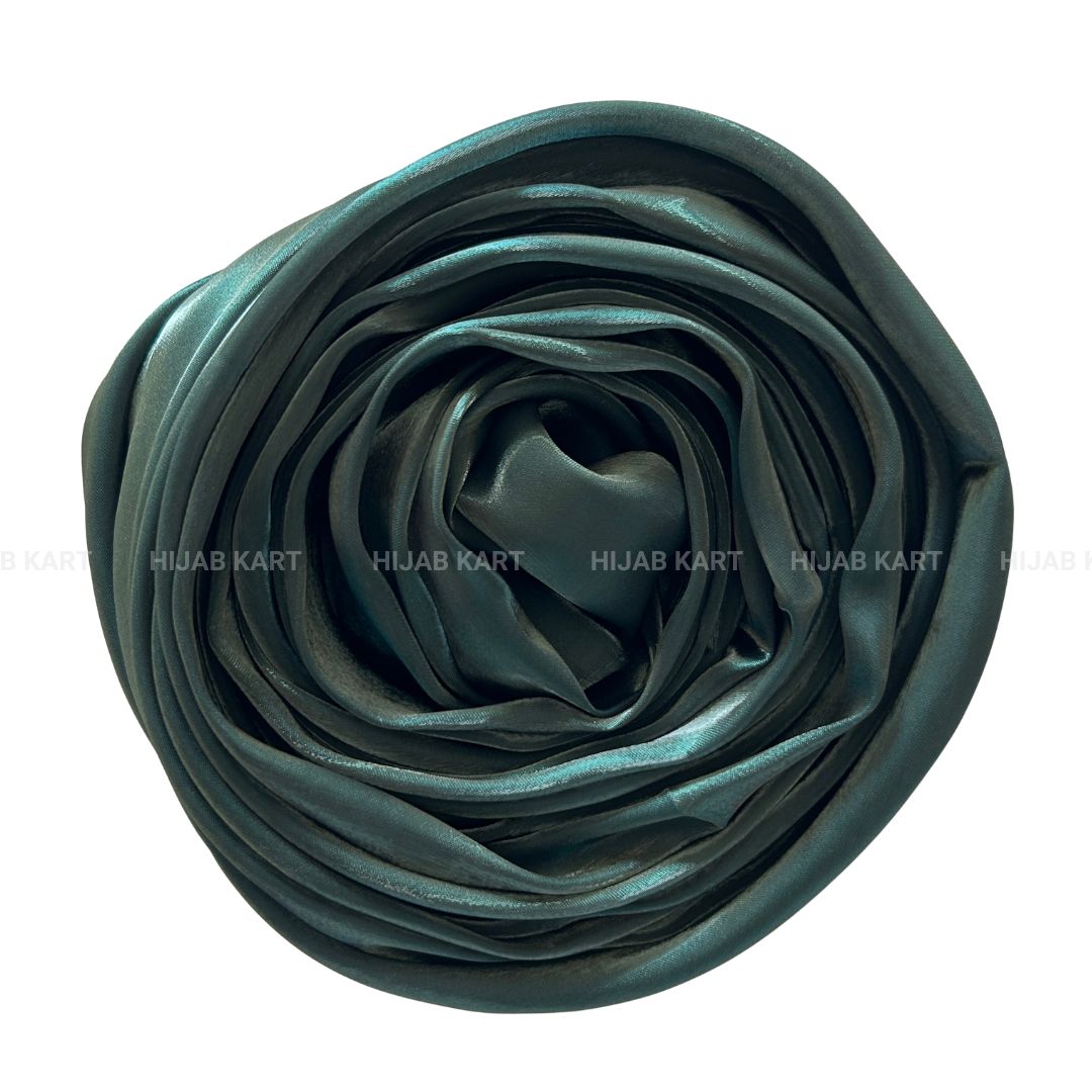 Bottle Green- 3D Organza Hijab