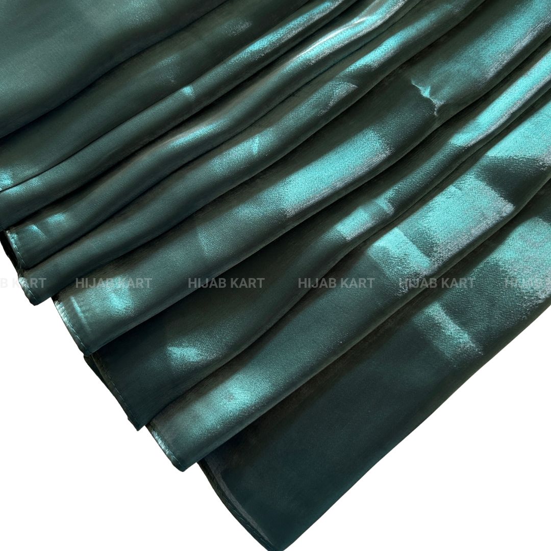 Bottle Green- 3D Organza Hijab