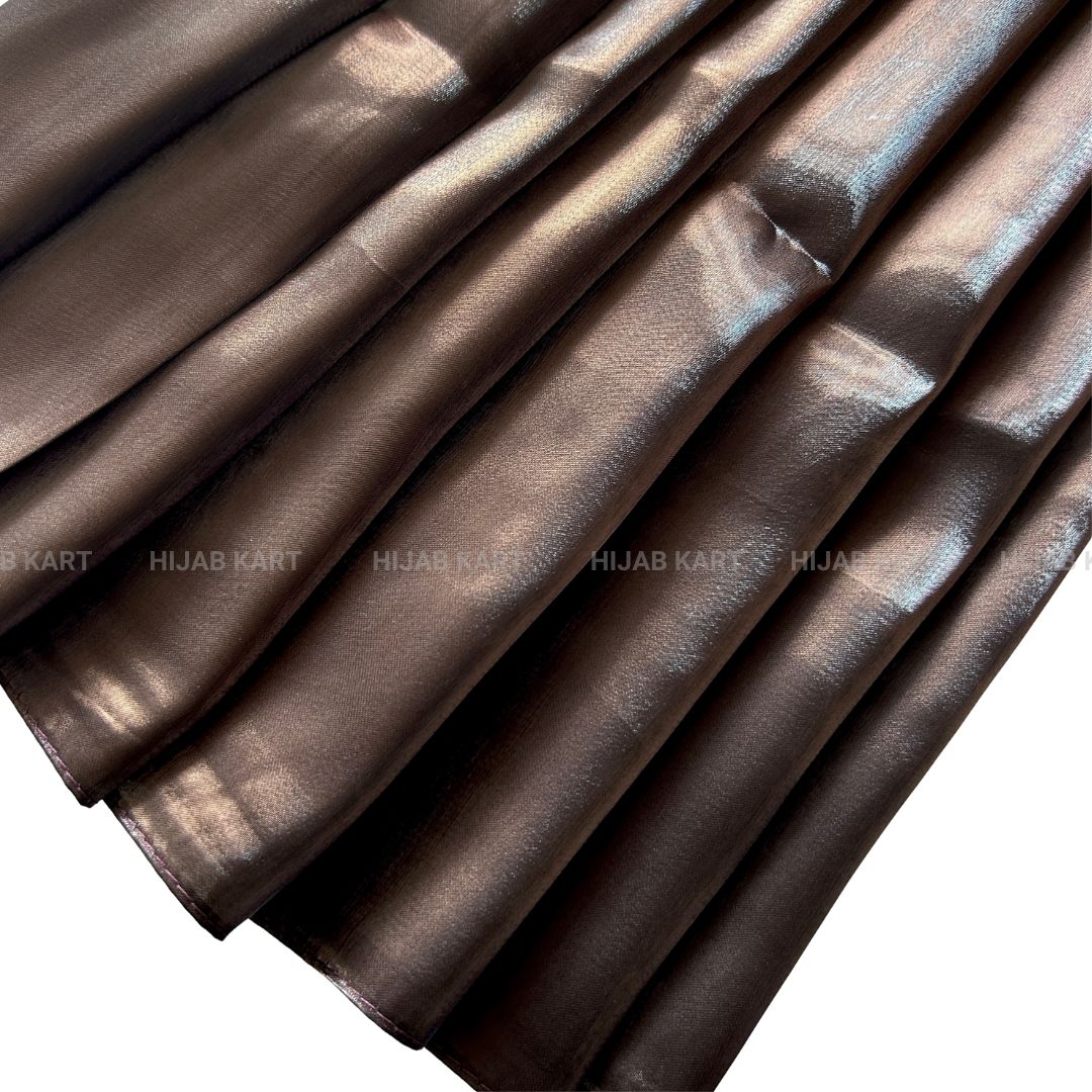 Dark Chocolate- 3D Organza Hijab