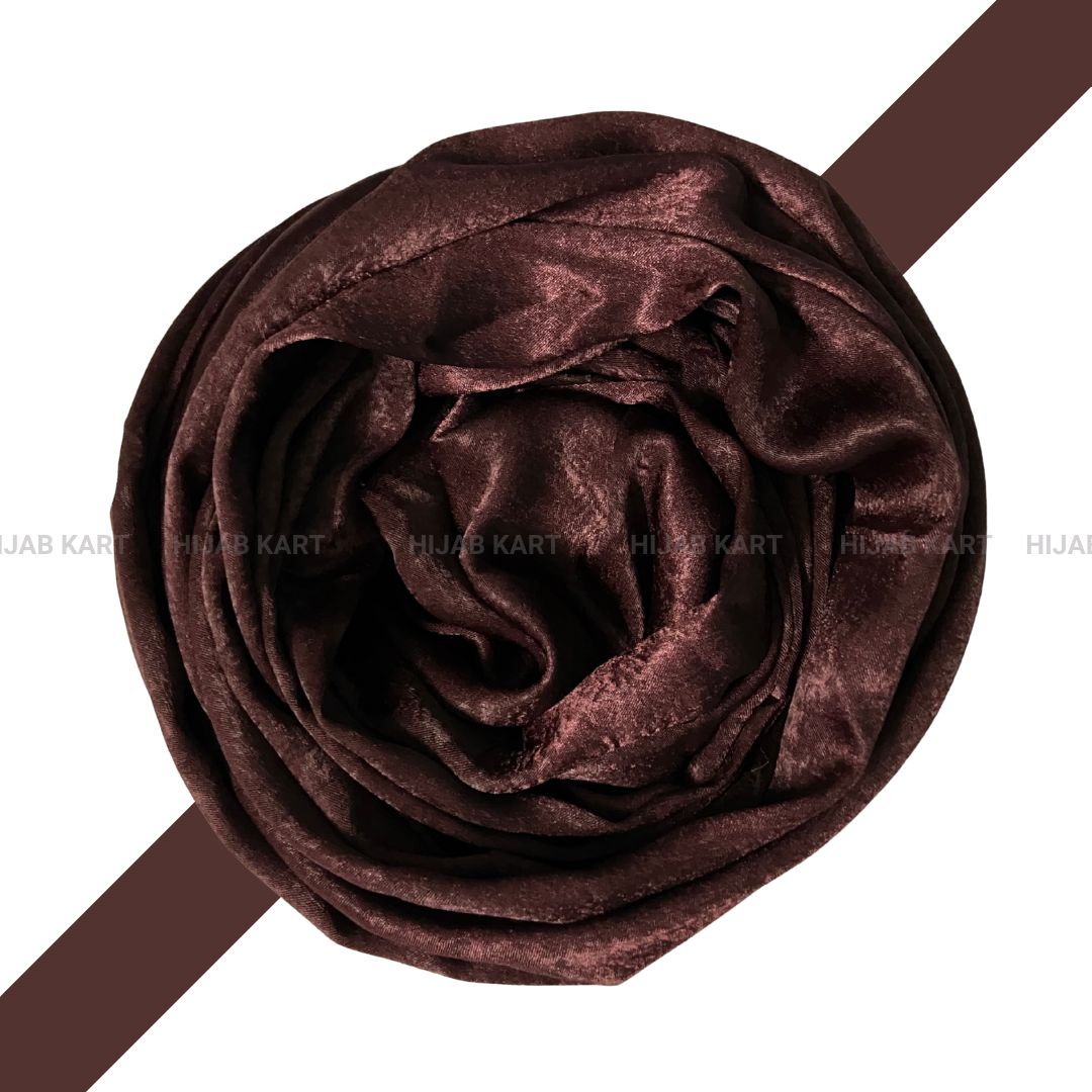 Rich Chocolate- Velvet Satin Hijab