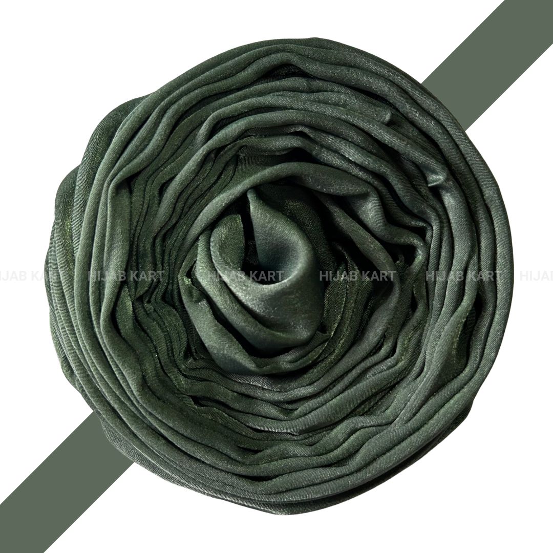 Hunter Green- Velvet Satin Hijab