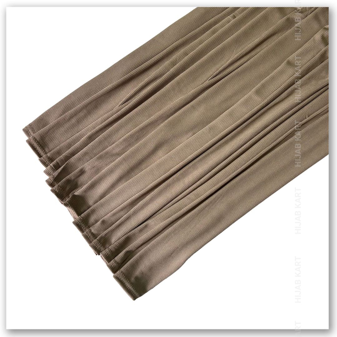 Light Coffee- Premium Ribbed Jersey Hijab