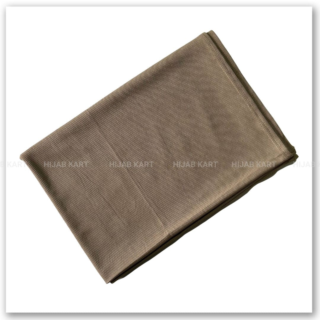 Light Coffee- Premium Ribbed Jersey Hijab