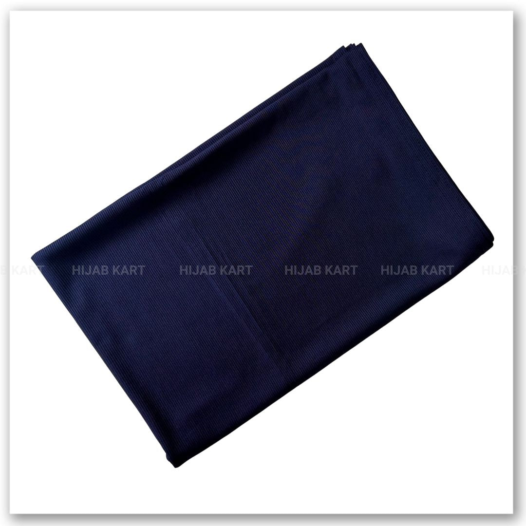 Navy Blue- Premium Ribbed Jersey Hijab