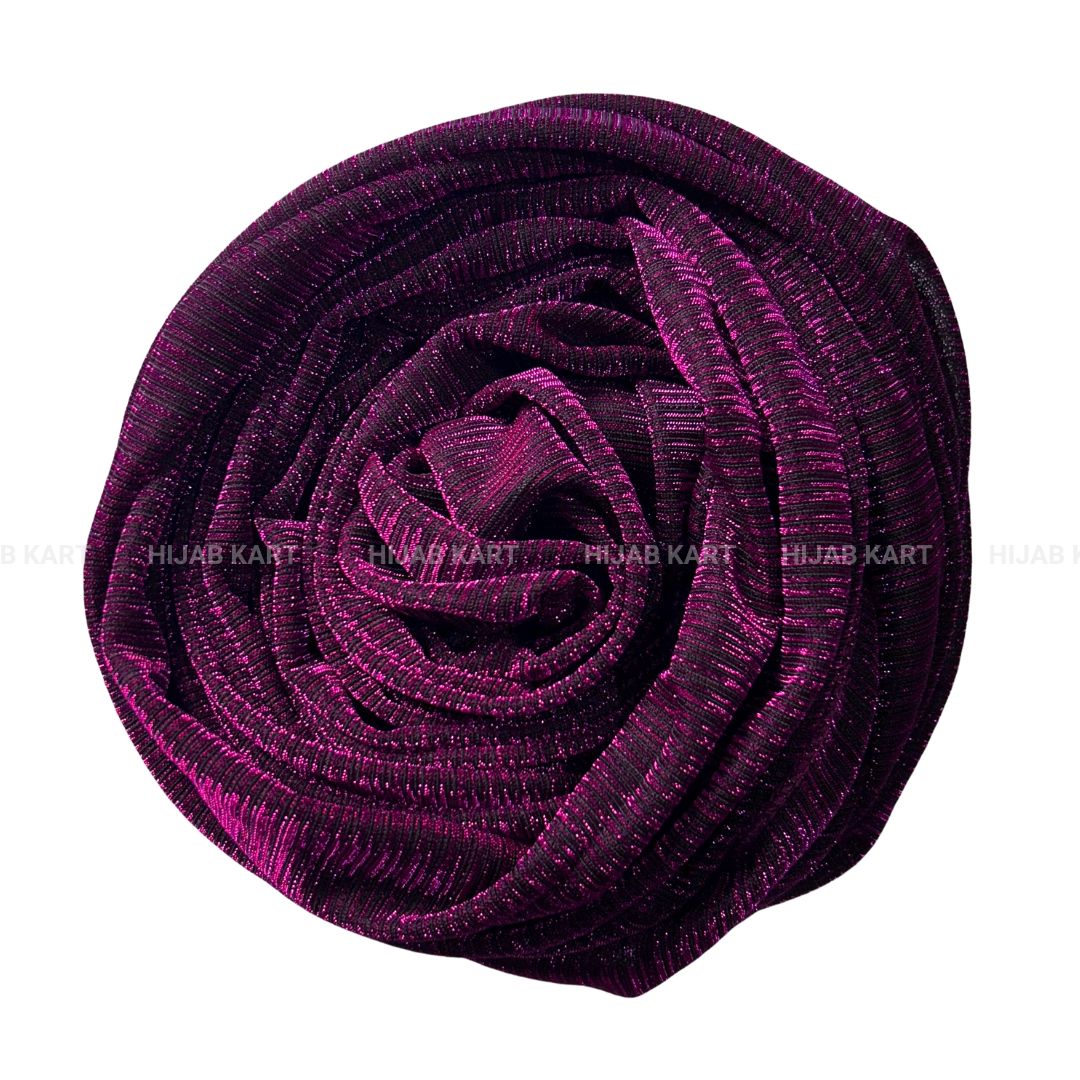 Soaked Grape- Textured Metallic Shimmer Hijab 2.0