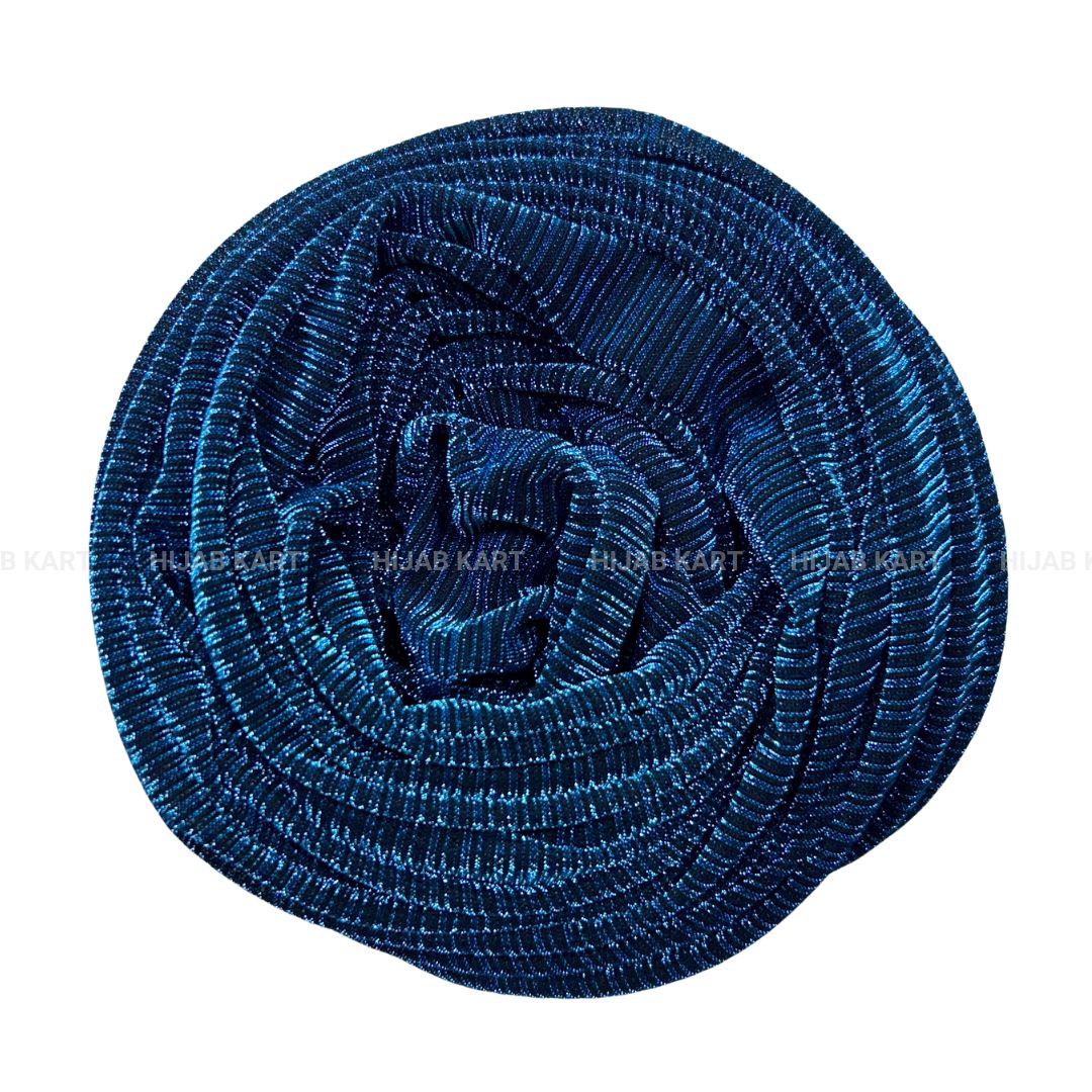 Lake Blue- Textured Metallic Shimmer Hijab 2.0