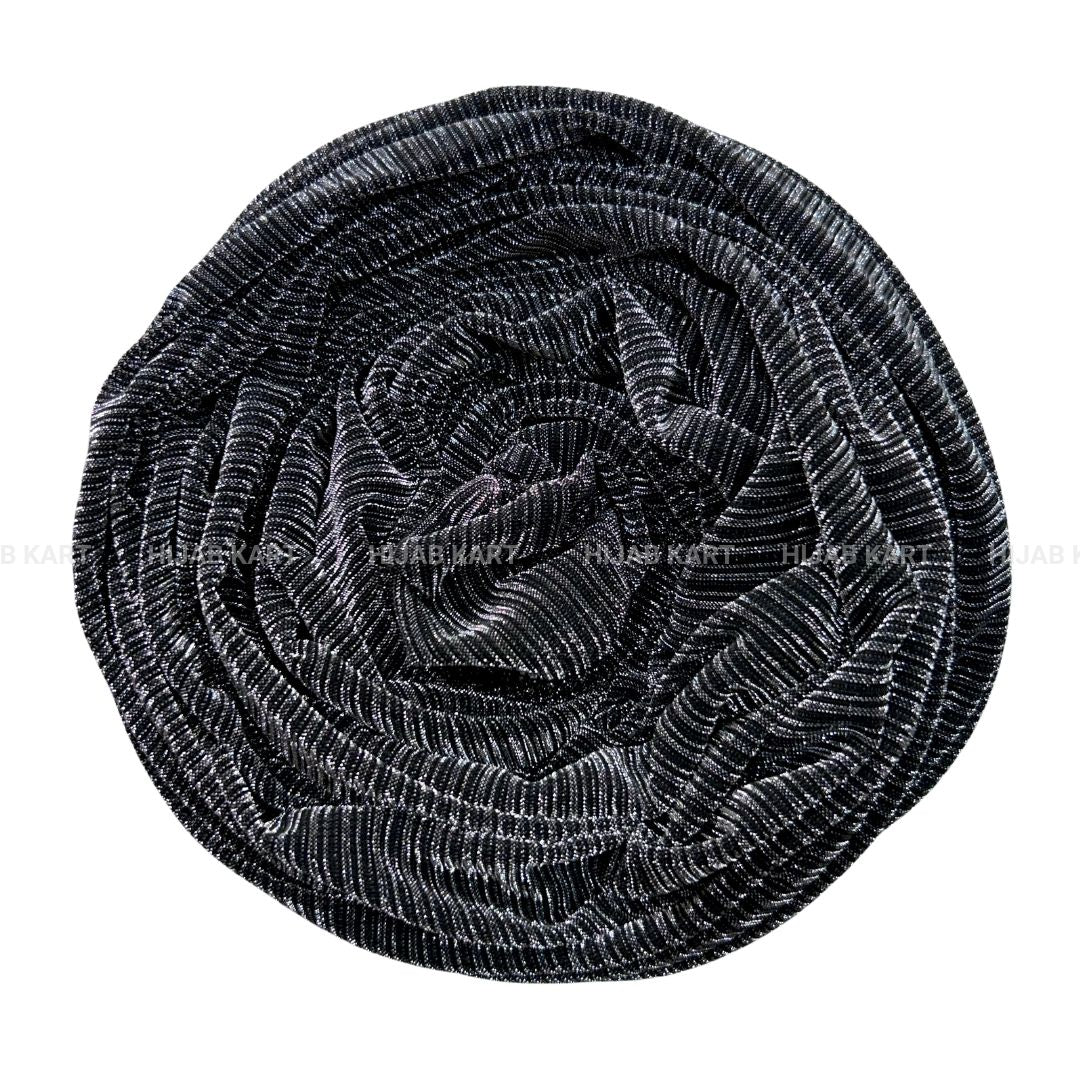 Ash Grey- Textured Metallic Shimmer Hijab 2.0