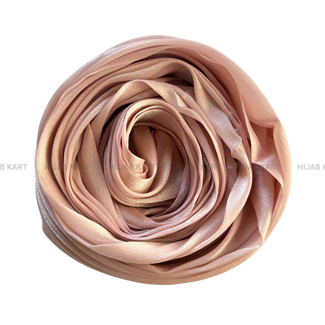 Pearl Pink- Organza Shimmer Crepe Hijab