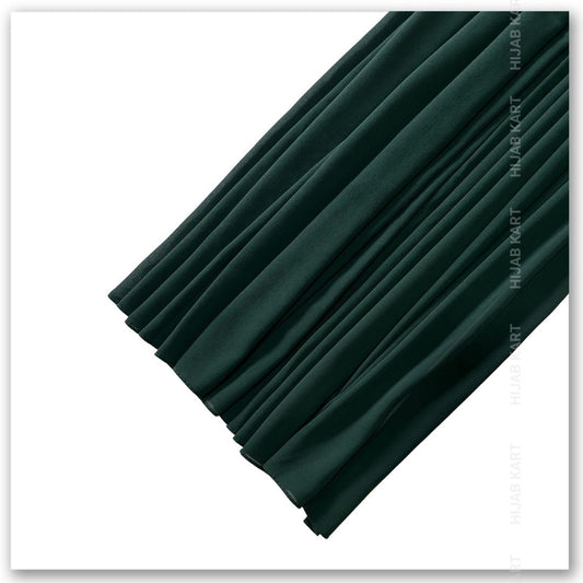 Premium Malaysian Georgette Hijab- Forest Green