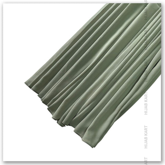 Premium Malaysian Georgette Hijab- Sage Green