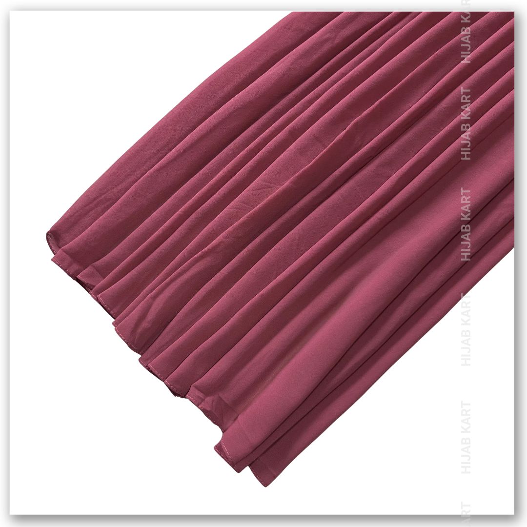 Premium Malaysian Georgette Hijab- Rouge Pink