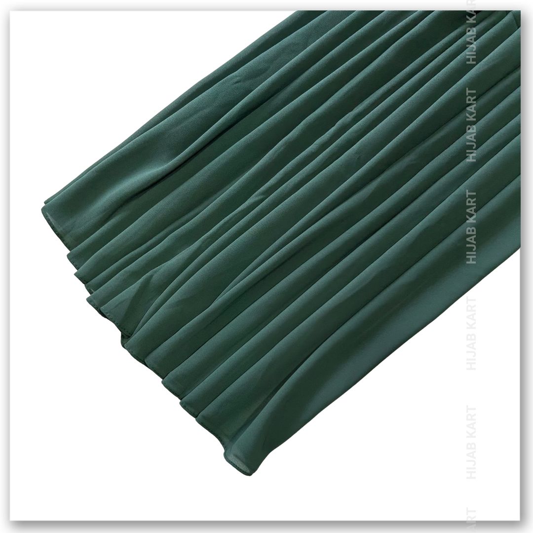 Premium Malaysian Georgette Hijab- Evergreen