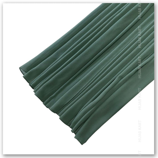 Premium Malaysian Georgette Hijab- Winter Green