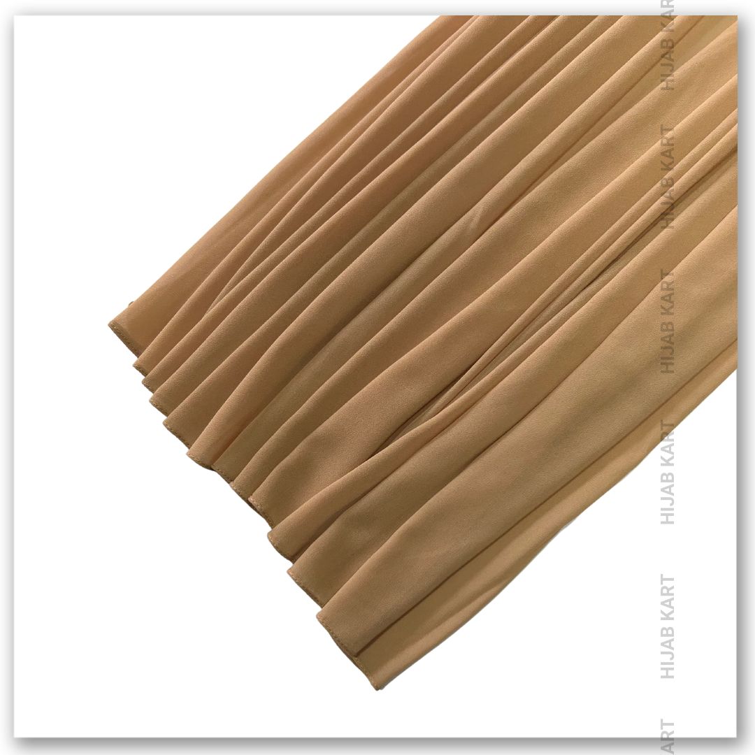 Premium Malaysian Georgette Hijab- Nude Brown