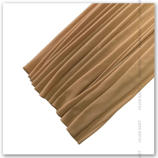 Premium Malaysian Georgette Hijab- Nude Brown