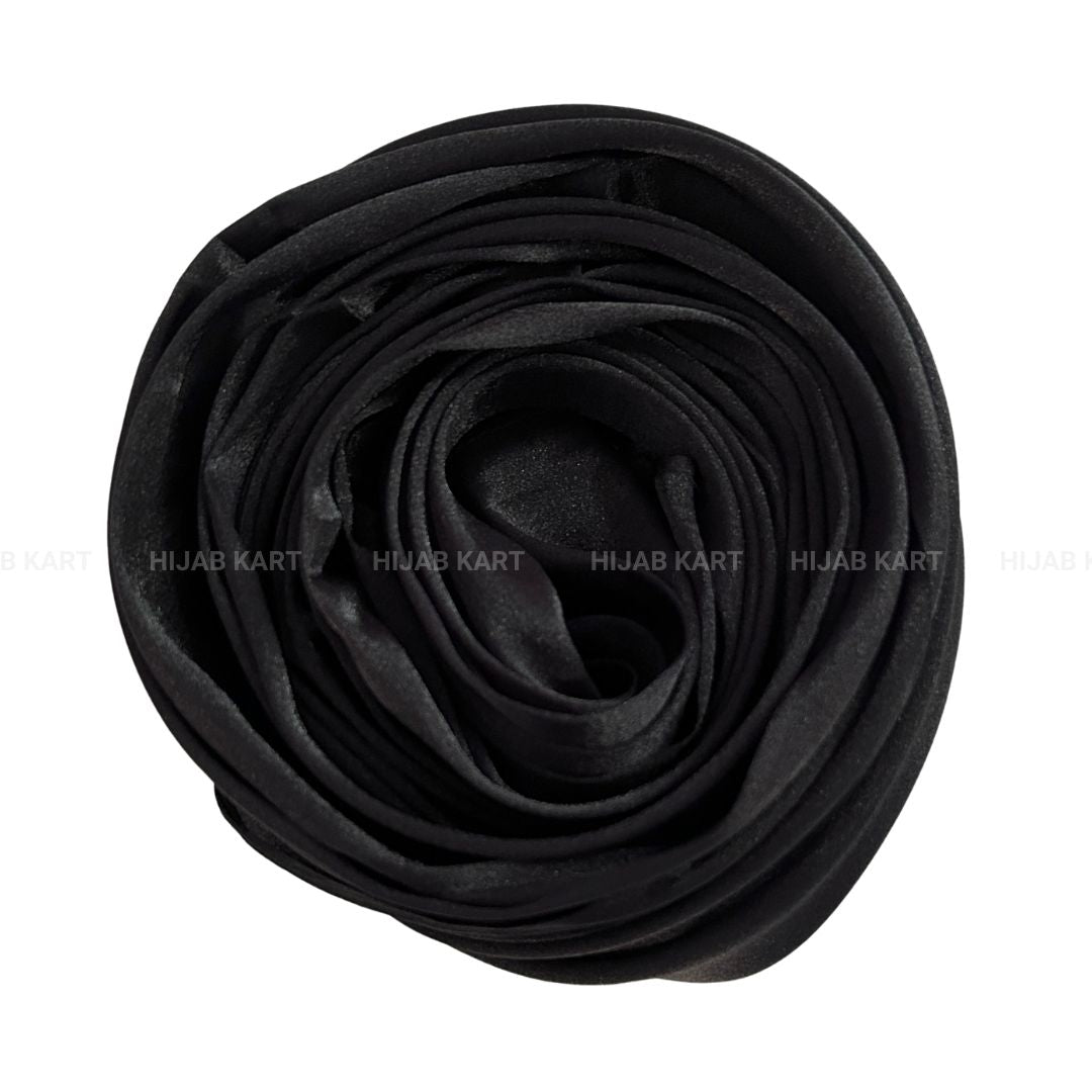 Rich Black- Organza Shimmer Crepe Hijab