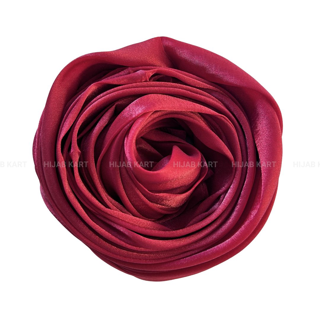 Rose Red- Organza Shimmer Crepe Hijab
