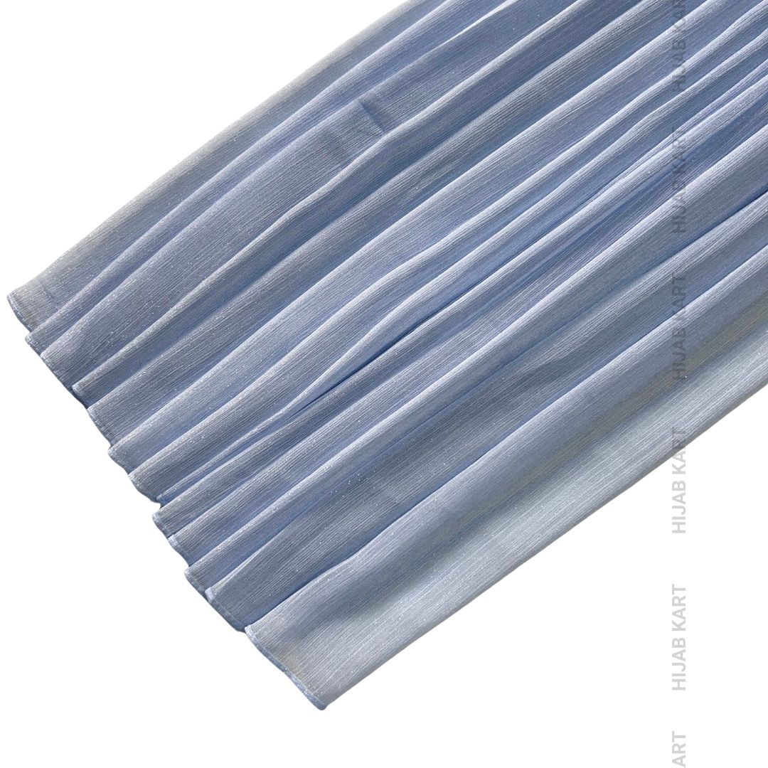 Sky Blue - Luxe Metallic Shimmer Georgette Hijab