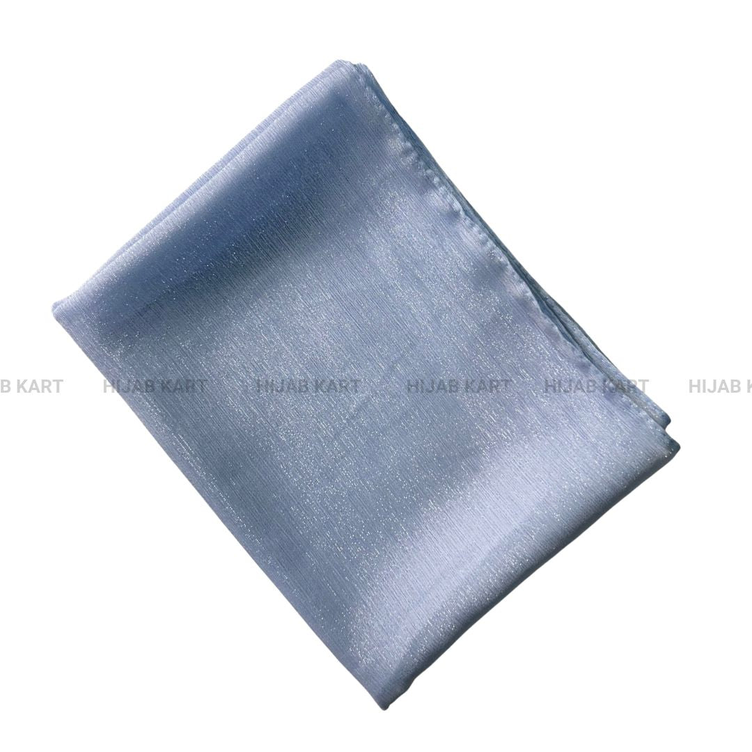 Sky Blue - Luxe Metallic Shimmer Georgette Hijab