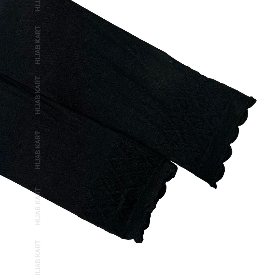 Black- Stretchable Arm Sleeves Extender