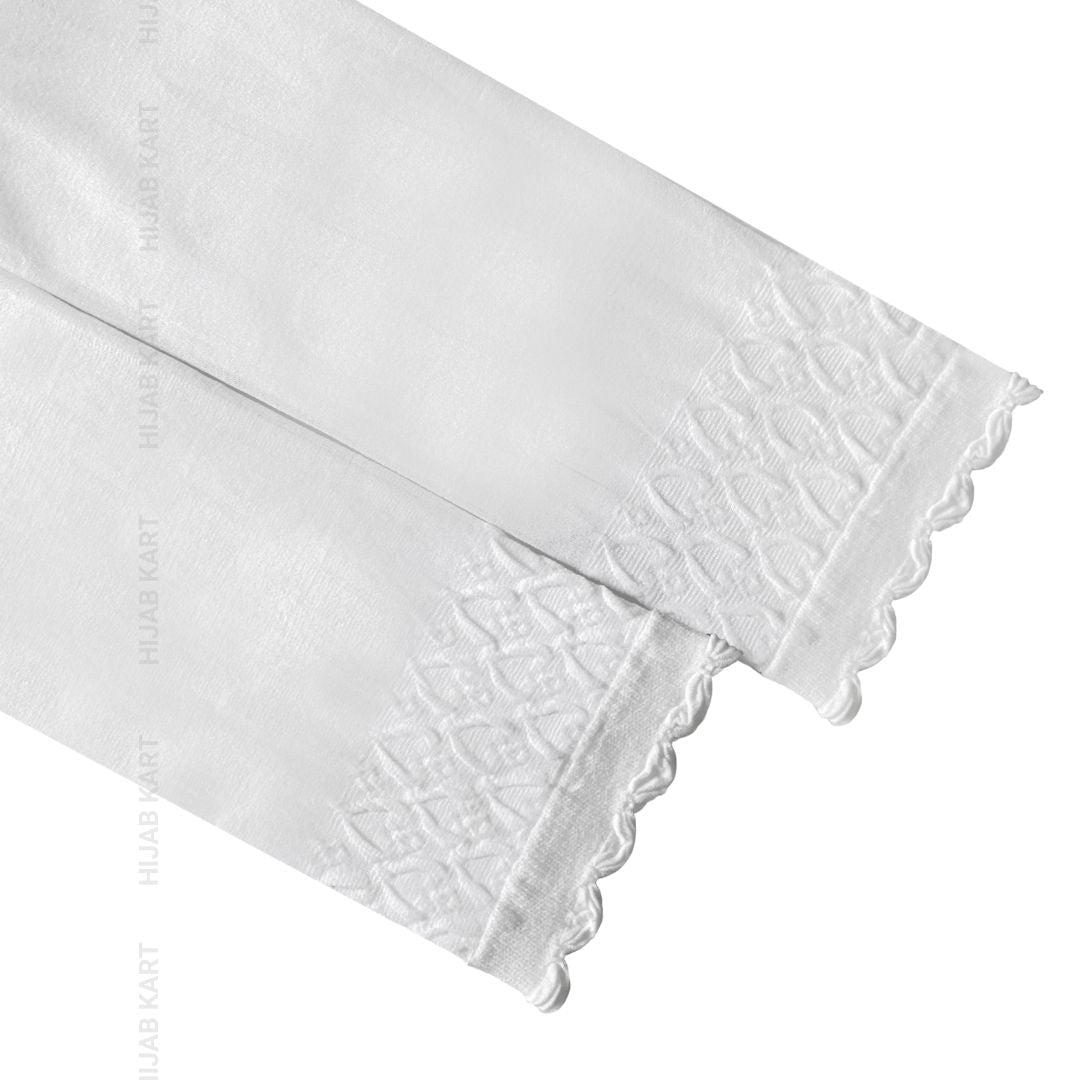 White -Stretchable Arm Sleeves Extender