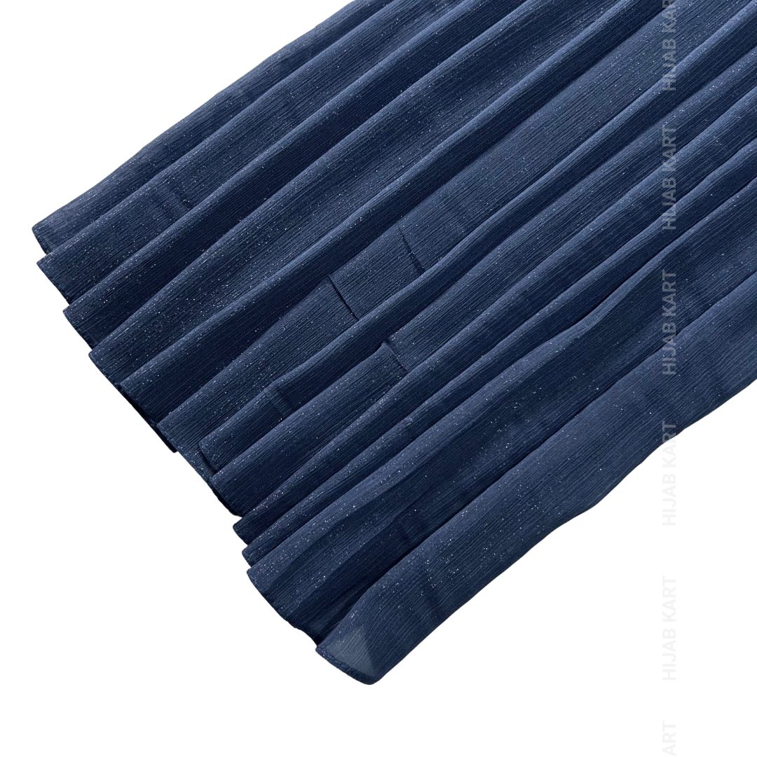 Steel Blue - Luxe Metallic Shimmer Georgette Hijab