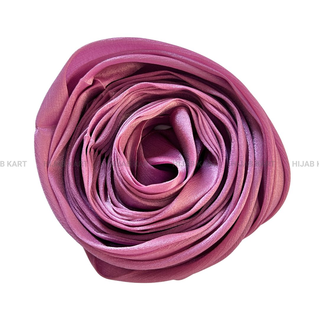 Taffy Pink- Organza Shimmer Crepe Hijab