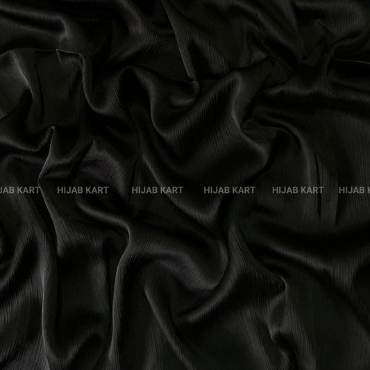 Rich Black Hijab | Satin Hijab